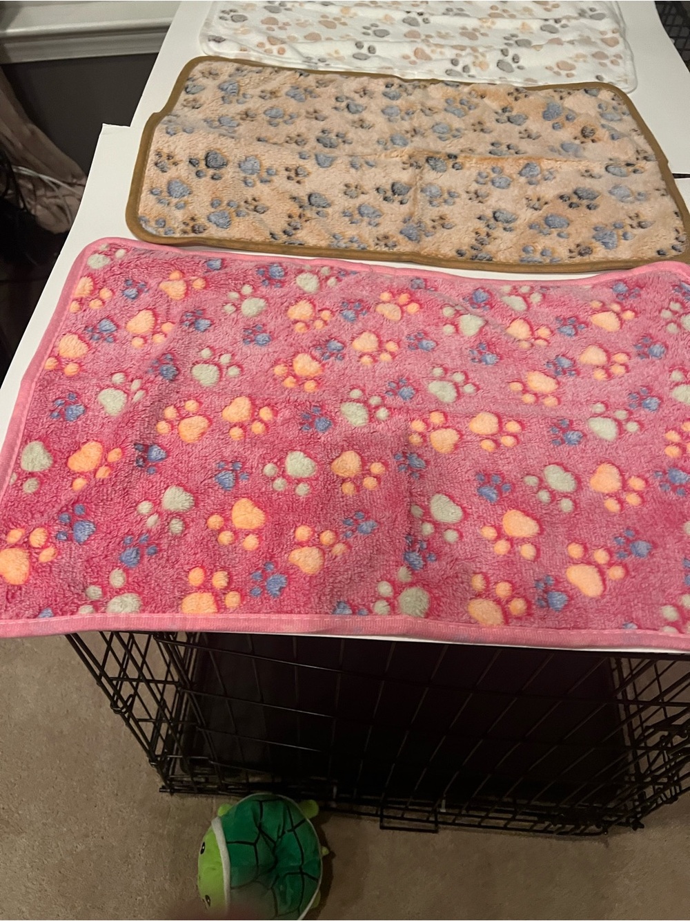 Pack of 3 Warm Pet Blanket Mats NWOT – Small Paw Print Fleece Dog & Cat Blankets - Picture 5 of 10